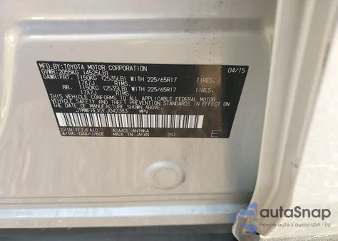 2015 Toyota Rav4 Xle из США, поврежденный, VIN JTMWFREV2FJ042383